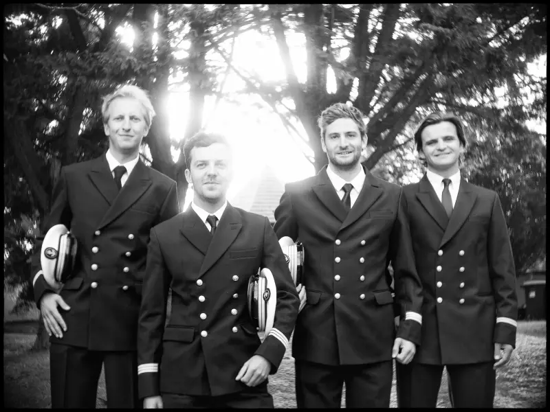 Naval officers at gala wedding